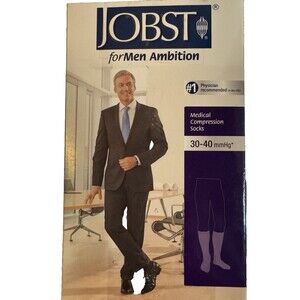 Jobst men Ambition compression dress socks 30-40mmHg Brown Sz 2R